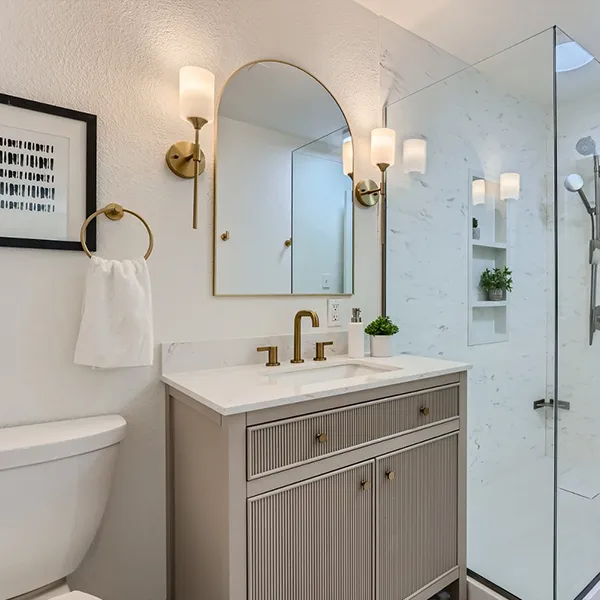 Bathroom Vanity Shower After Renovation