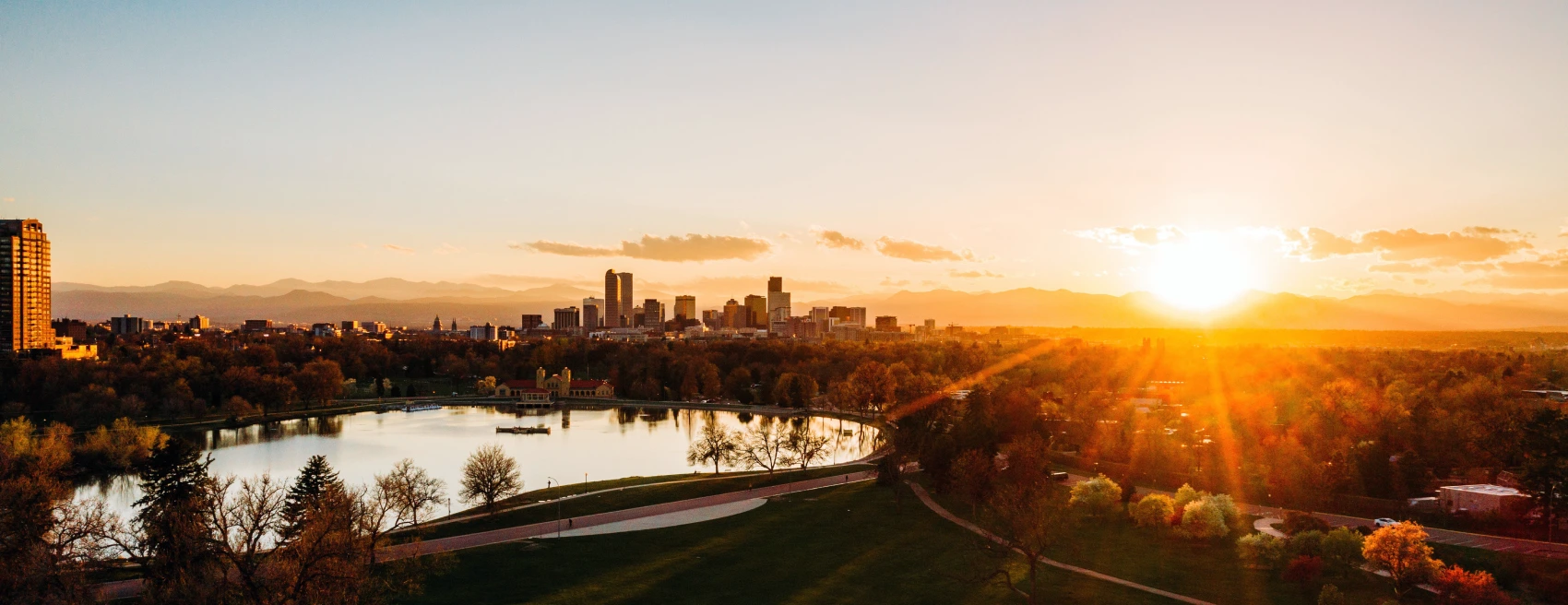 Denver Skyline Wide Shot
