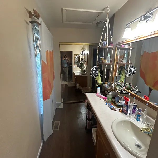 Double Vanity Bathroom Before Renovation